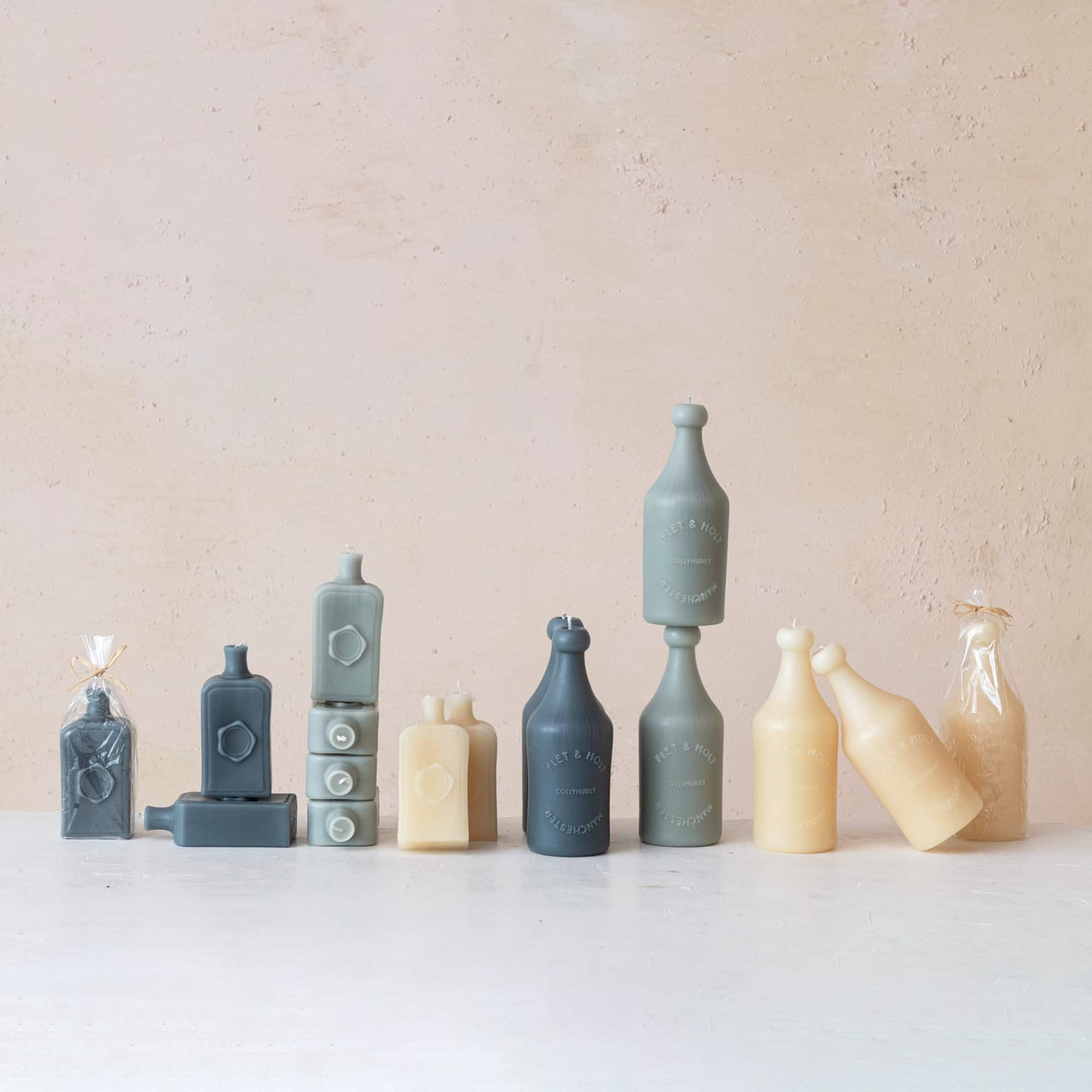 Hello Honey® Unscented Embossed Bottle-Shaped Candle